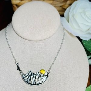 Sunrise/Sunset Mountain Range Necklace